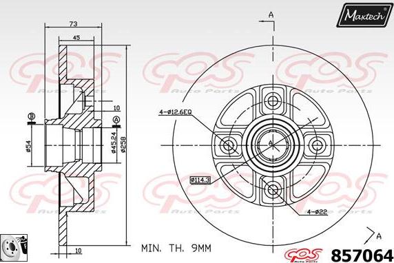 Maxtech 70180221 - Прокладка, поршень корпусу скоби тор autocars.com.ua