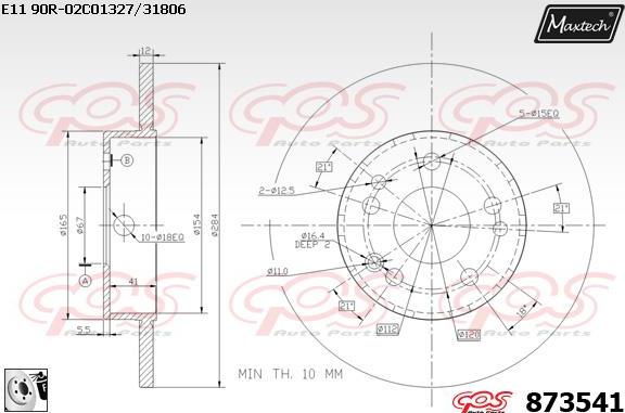 Maxtech 70180265 - Прокладка, поршень корпусу скоби тор autocars.com.ua