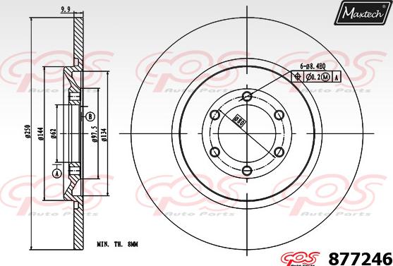 Maxtech 70180276 - Прокладка, поршень корпусу скоби тор autocars.com.ua