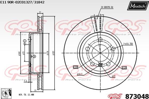 Maxtech 70180301 - Прокладка, поршень корпусу скоби тор autocars.com.ua