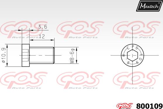 Maxtech 70180337 - Прокладка, поршень корпусу скоби тор autocars.com.ua