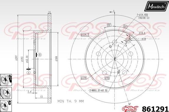 Maxtech 800107 - Болт, диск гальмівного механізму autocars.com.ua