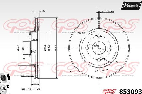 Maxtech 70200014 - Ремкомплект, тормозной суппорт autodnr.net