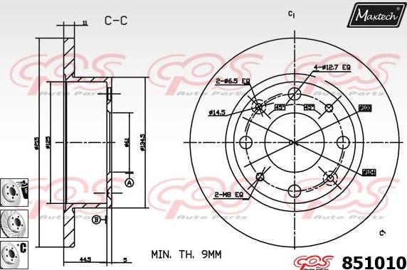 Maxtech 70200031 - Ремкомплект, гальмівний супорт autocars.com.ua