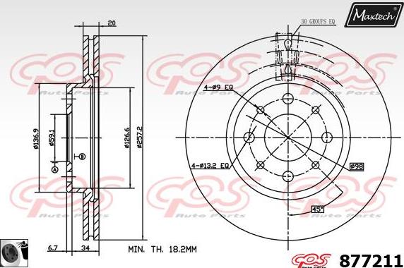 Maxtech 70200058 - Ремкомплект, гальмівний супорт autocars.com.ua