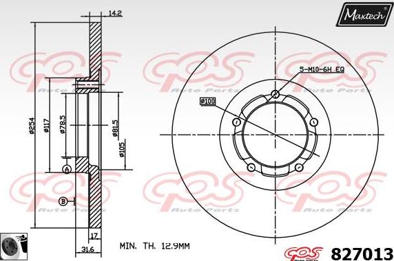 Maxtech 70200059 - Ремкомплект, тормозной суппорт autodnr.net