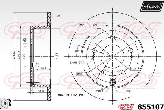 Maxtech 70200091 - Ремкомплект, гальмівний супорт autocars.com.ua