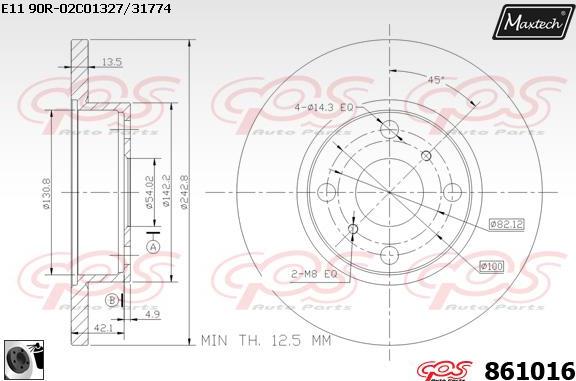 Maxtech 70200103 - Ремкомплект, гальмівний супорт autocars.com.ua