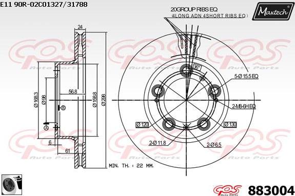 Maxtech 70200122 - Ремкомплект, гальмівний супорт autocars.com.ua