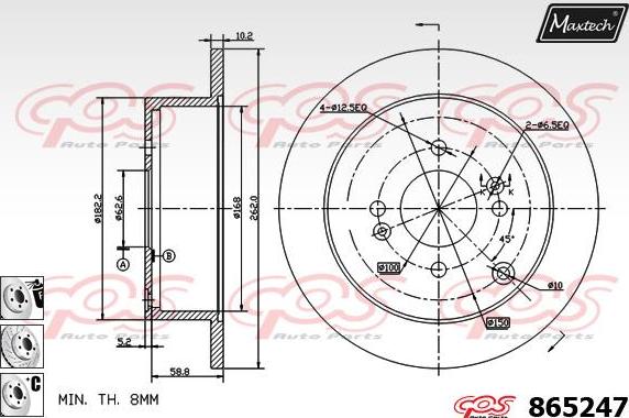 Maxtech 72944005 - Поршень, корпус скоби гальма autocars.com.ua