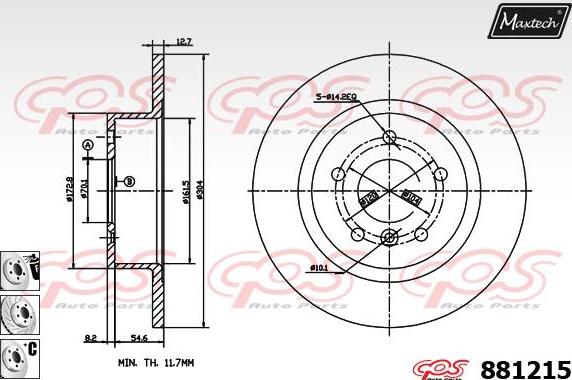 Maxtech 70200562 - Ремкомплект, тормозной суппорт autodnr.net