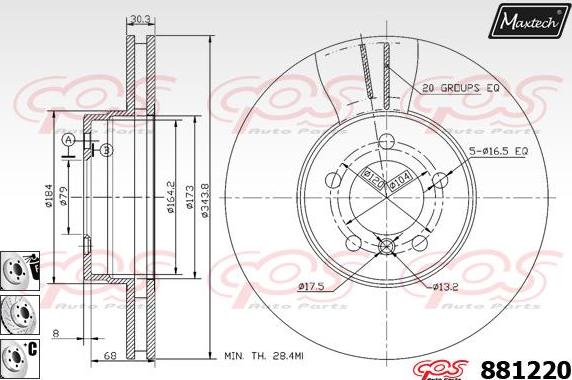 Maxtech 72948023 - Поршень, корпус скоби гальма autocars.com.ua