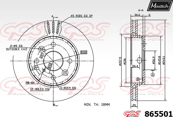 Maxtech 70200186 - Ремкомплект, гальмівний супорт autocars.com.ua