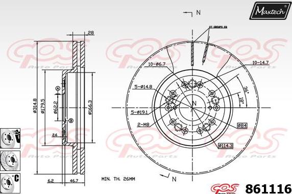 Maxtech 70200240 - Ремкомплект, тормозной суппорт autodnr.net