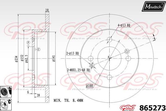 Maxtech 70200248 - Ремкомплект, тормозной суппорт autodnr.net