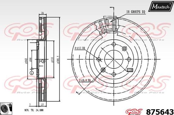 Maxtech 70200250 - Ремкомплект, гальмівний супорт autocars.com.ua