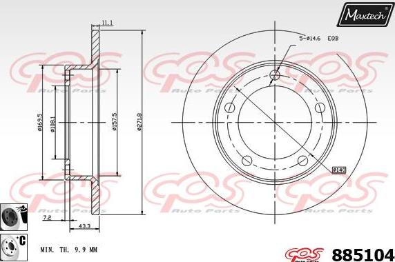 Maxtech 70200252 - Ремкомплект, гальмівний супорт autocars.com.ua