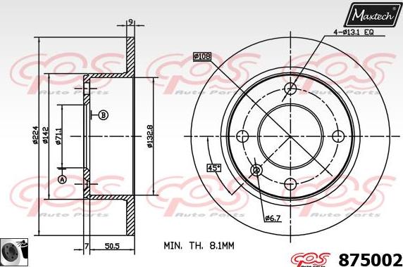 Maxtech 70200349 - Ремкомплект, гальмівний супорт autocars.com.ua