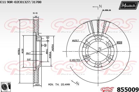 Maxtech 70200426 - Ремкомплект, гальмівний супорт autocars.com.ua