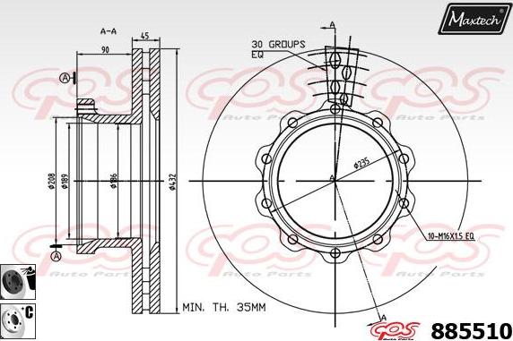 Maxtech 70200440 - Ремкомплект, гальмівний супорт autocars.com.ua