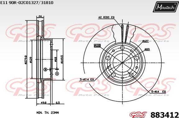 Maxtech 70200459 - Ремкомплект, тормозной суппорт autodnr.net