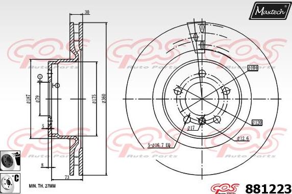 Maxtech 70200463 - Ремкомплект, тормозной суппорт autodnr.net