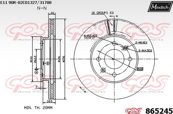 Maxtech 70200465 - Ремкомплект, гальмівний супорт autocars.com.ua