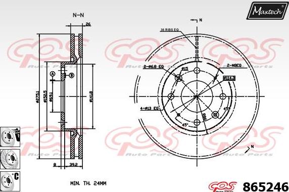 Maxtech 72938012 - Поршень, корпус скоби гальма autocars.com.ua