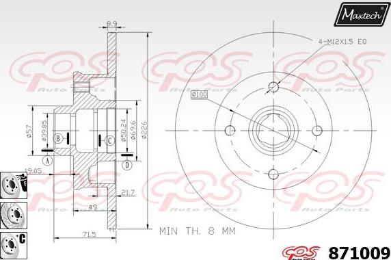 Maxtech 70200733 - Ремкомплект, гальмівний супорт autocars.com.ua