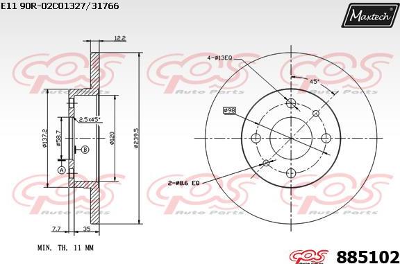 Maxtech 70200491 - Ремкомплект, тормозной суппорт autodnr.net