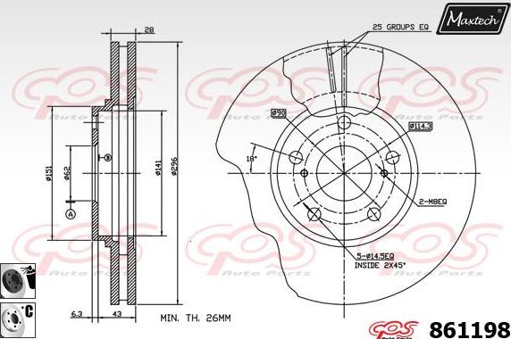 Maxtech 70200498 - Ремкомплект, гальмівний супорт autocars.com.ua