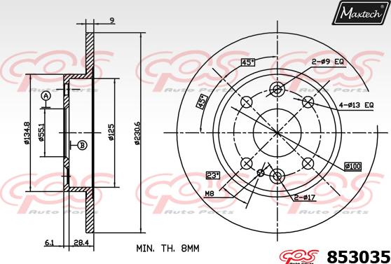 Maxtech 70200504 - Ремкомплект, гальмівний супорт autocars.com.ua