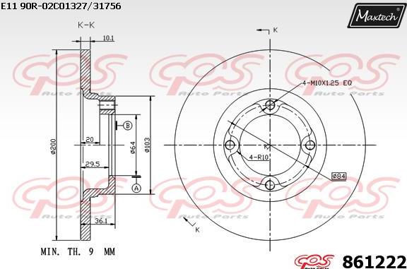 Maxtech 70200511 - Ремкомплект, тормозной суппорт autodnr.net