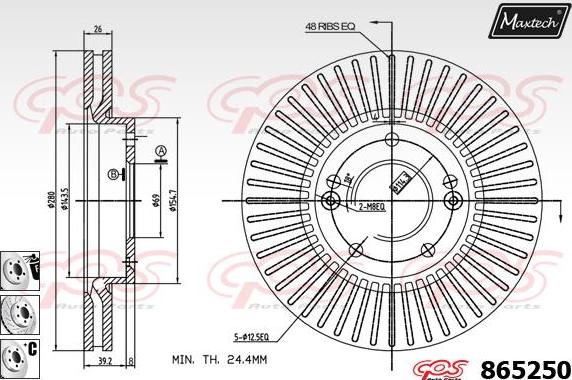 Maxtech 871058 - Гальмівний диск autocars.com.ua