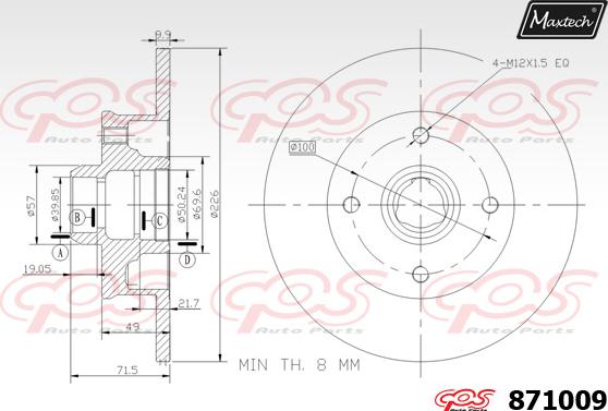 Maxtech 70200543 - Ремкомплект, тормозной суппорт autodnr.net