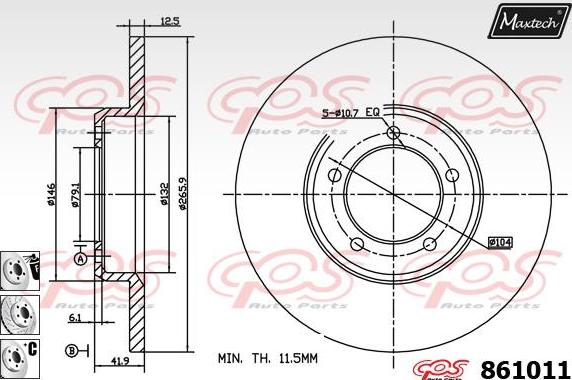 Maxtech 70200560 - Ремкомплект, гальмівний супорт autocars.com.ua