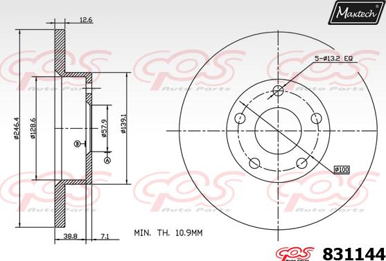 Maxtech 70200585 - Ремкомплект, гальмівний супорт autocars.com.ua