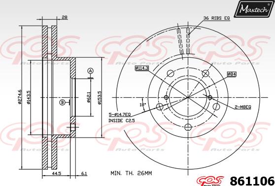 Maxtech 70200597 - Ремкомплект, гальмівний супорт autocars.com.ua