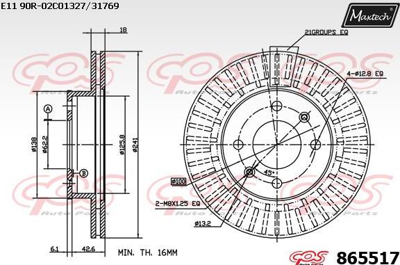 Maxtech 70200604 - Ремкомплект, гальмівний супорт autocars.com.ua