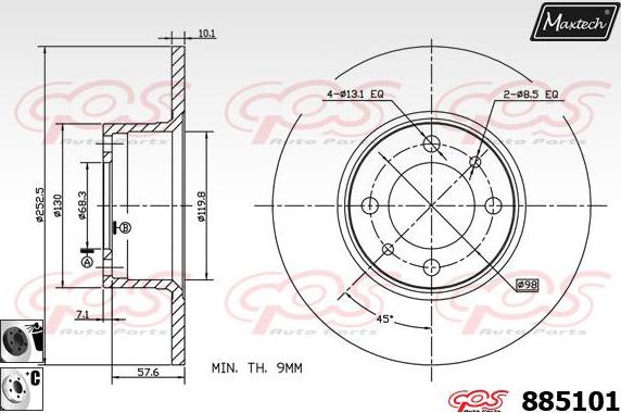 Maxtech 70200682 - Ремкомплект, гальмівний супорт autocars.com.ua