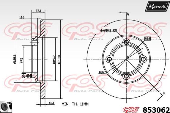 Maxtech 70200683 - Ремкомплект, гальмівний супорт autocars.com.ua