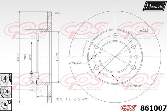 Maxtech 70200773 - Ремкомплект, тормозной суппорт autodnr.net