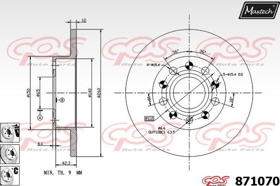 Maxtech 72952006 - Поршень, корпус скобы тормоза autodnr.net