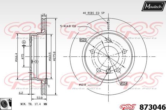 Maxtech 70200806 - Ремкомплект, гальмівний супорт autocars.com.ua