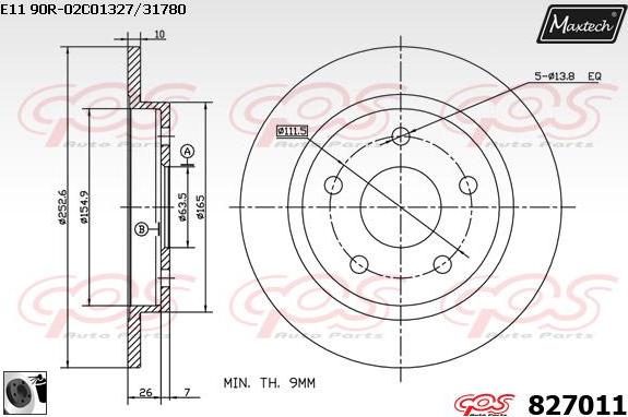 Maxtech 70200820 - Ремкомплект, гальмівний супорт autocars.com.ua