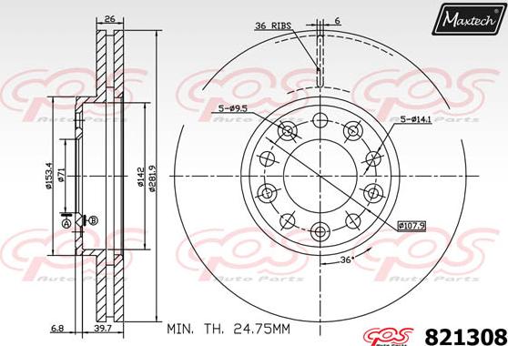 Maxtech 70200872 - Ремкомплект, гальмівний супорт autocars.com.ua