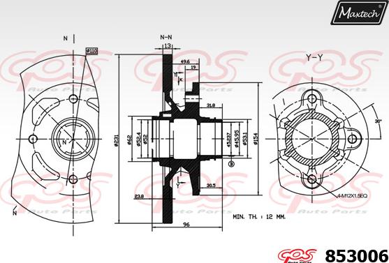 Maxtech 70200879 - Ремкомплект, гальмівний супорт autocars.com.ua