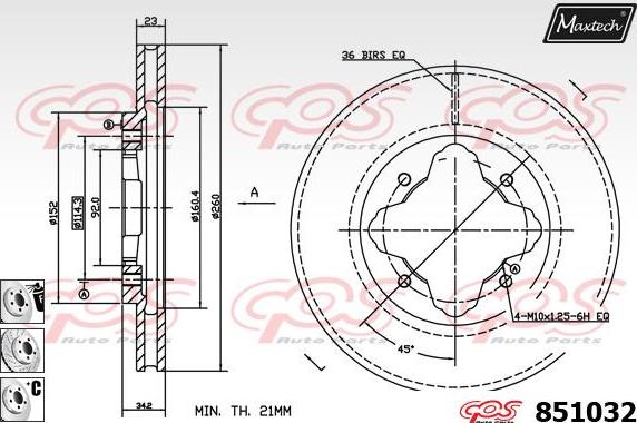 Maxtech 70203003 - Ремкомплект, тормозной суппорт autodnr.net