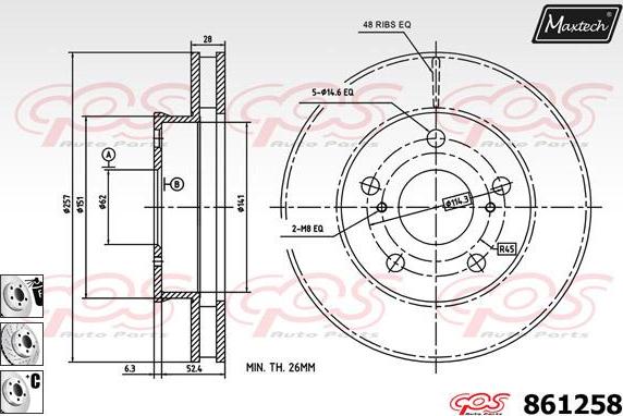 Maxtech 70203010 - Ремкомплект, гальмівний супорт autocars.com.ua