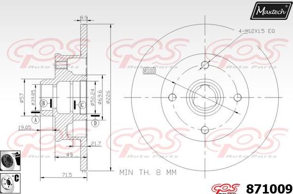 Maxtech 70203012 - Ремкомплект, гальмівний супорт autocars.com.ua